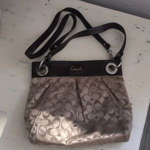 Coach CrossBody (tan and brown)